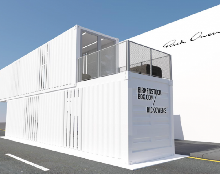 The Birkenstock box collaborates with Rick Owens in California