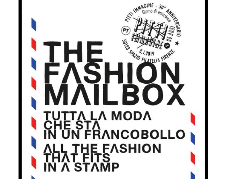 Pitti Immagine with a celebrative stamp and exhibition “The Fashion Mailbox”
